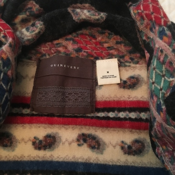 Anthropologie print fringed wrap/cardigan - Picture 4 of 4